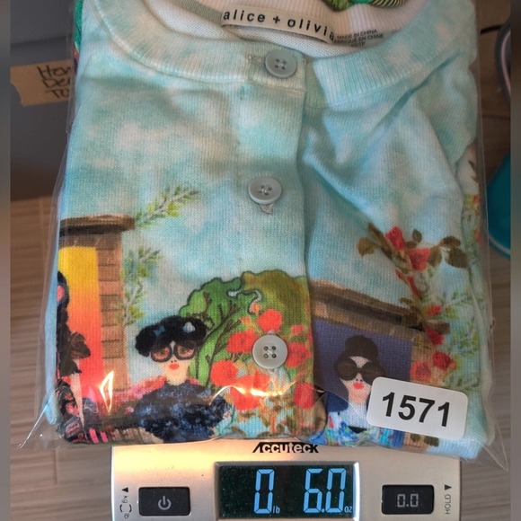 Alice + Olivia Ruthy Palace Knit Blue Cardigan - Picture 14 of 15